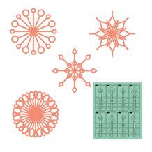 Westalee Design - Spin-E-Fex Snowflake - 8-piece Template Set