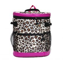 Domil Selected - Backpack Cooler Tote in Brown Leopard Print