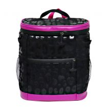 Domil Selected - Backpack Cooler Tote in Black Leopard Print