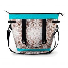 Domil Selected - Over-The-Shoulder Cooler Tote in Brown Cow Print
