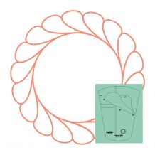 Westalee Design - Circles on Quilts - Wreath #12 Template