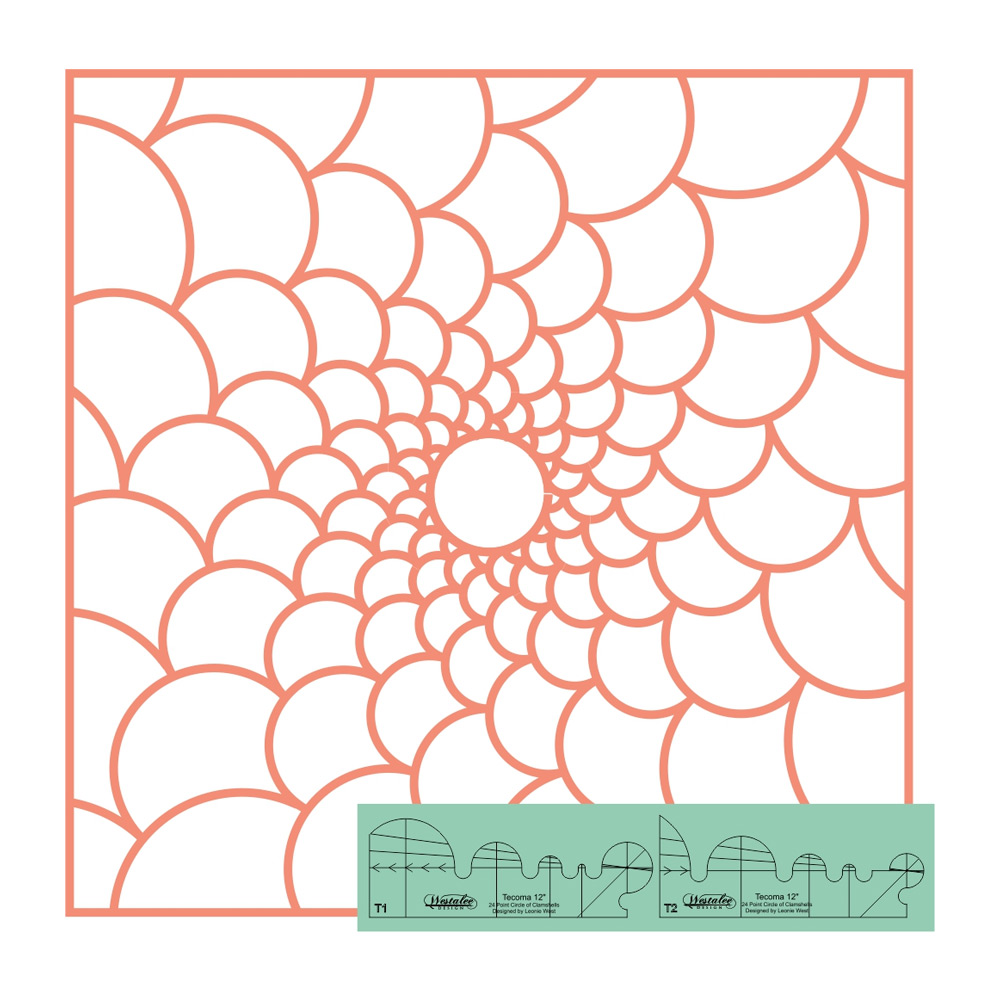 Westalee Design - Tecoma Series - 12" - 2-piece Template Set