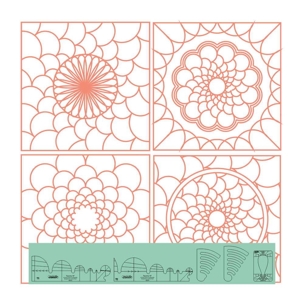 Westalee Design - Tecoma Series - 12" - 5-piece Template & Book Set