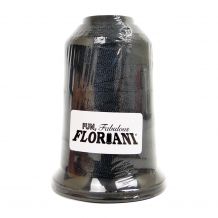 FL12-0900 Black - Floriani 12wt. Polyester Embroidery Thread - 400m Spool	