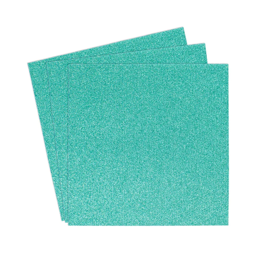 DIME Designs in Machine Embroidery - Shimmer & Shine Glitter HTV Heat Transfer Vinyl - 3-sheet Pack - Jade