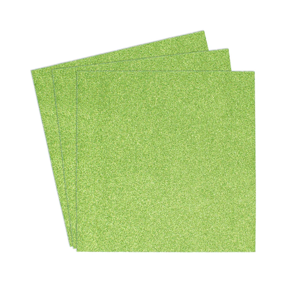 DIME Designs in Machine Embroidery - Shimmer & Shine Glitter HTV Heat Transfer Vinyl - 3-sheet Pack - Light Green