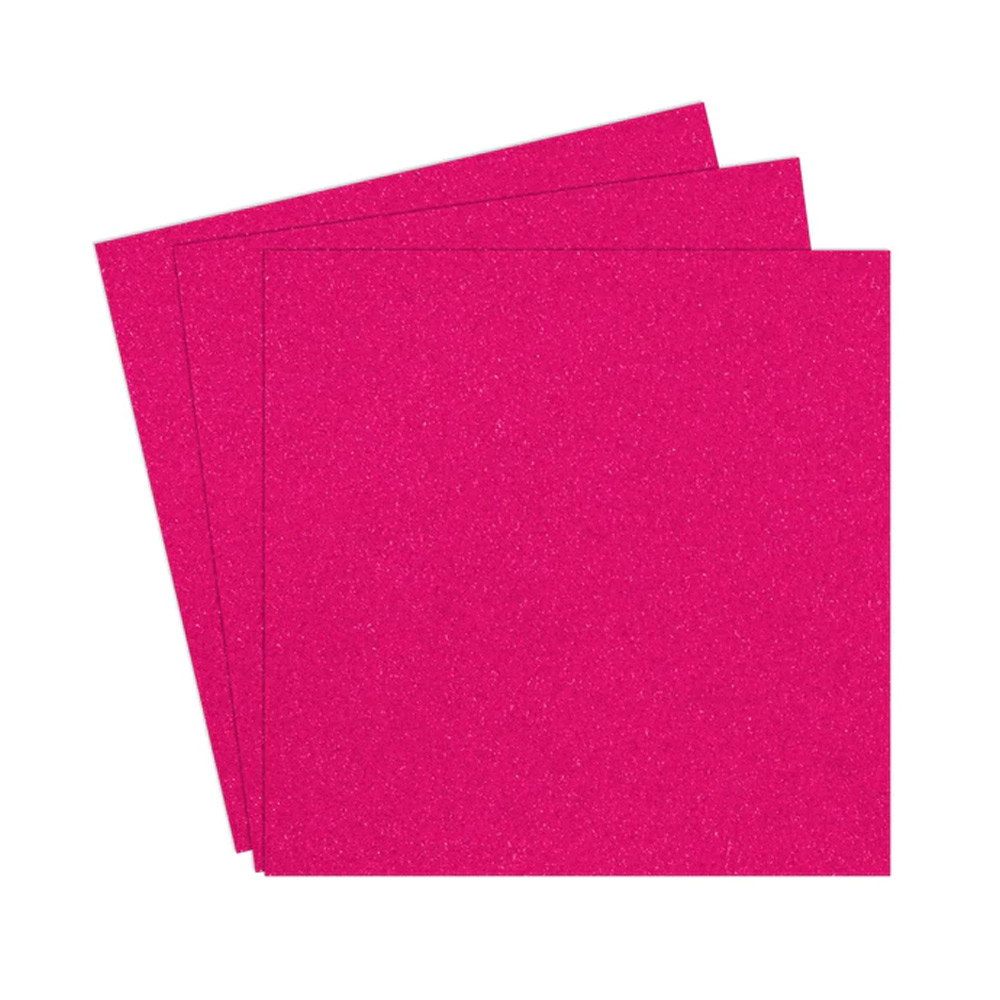 DIME Designs in Machine Embroidery - Retro Plush HTV Heat Transfer Vinyl - 3-sheet Pack - Fuchsia