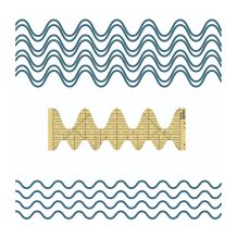Westalee Design - Serpentine Template - Size 2" x 1"