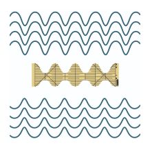 Westalee Design - Serpentine Template - Size 1" x 1.5"