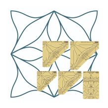 Westalee Design - Flying Bell Curve Triangle - London Collection - 5-piece Template Set