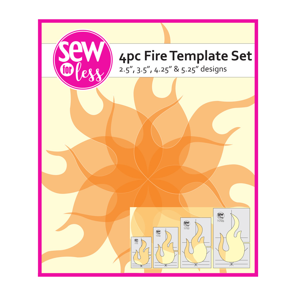 Sew For Less - Fire - 4-piece Template Set