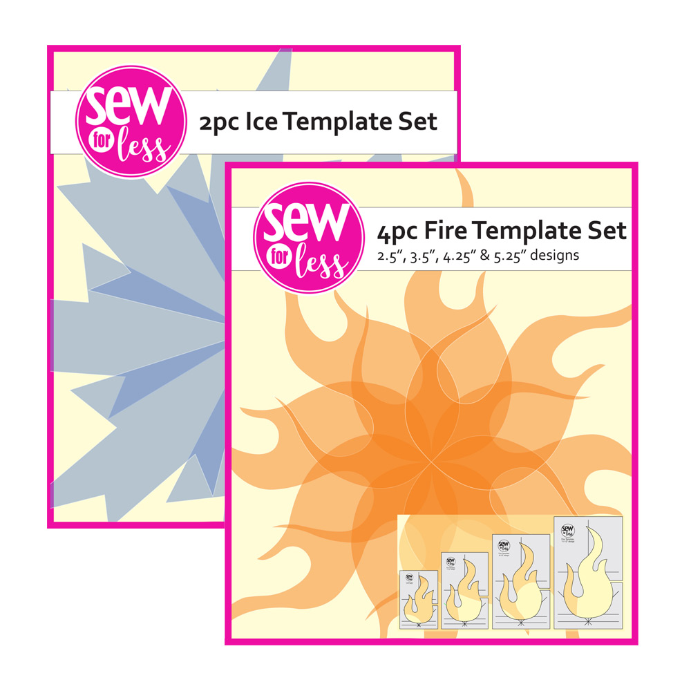 Sew For Less - Fire & Ice - 6-piece Template Set 