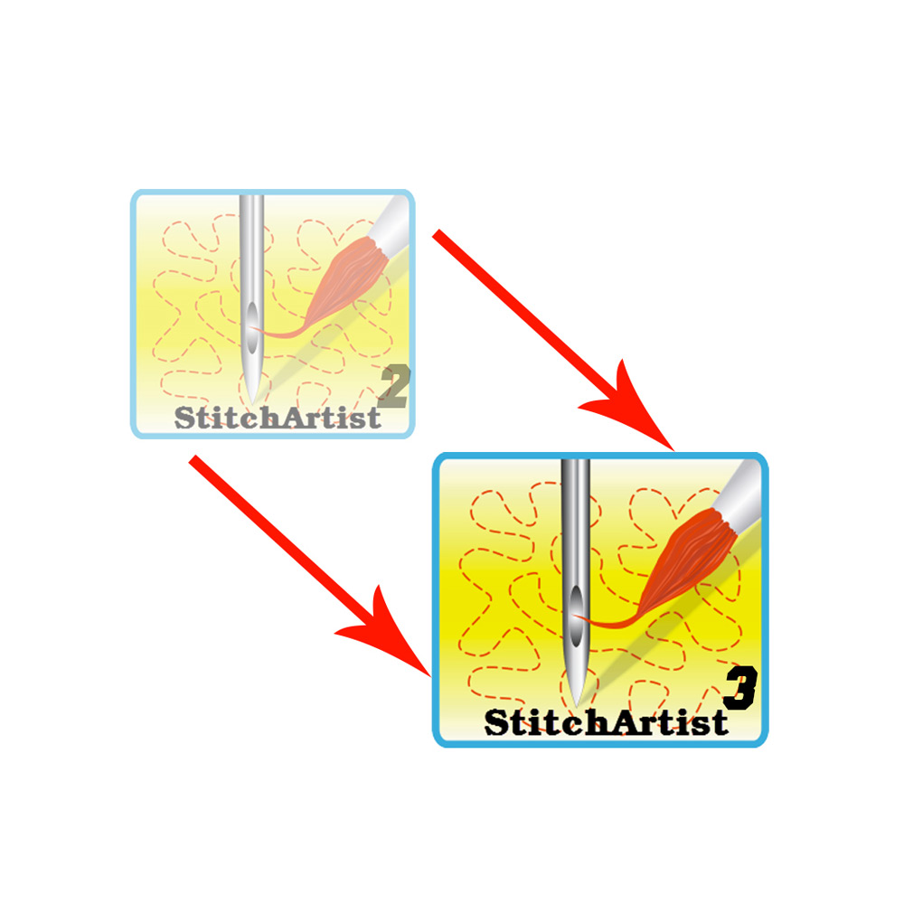 StitchArtist UPGRADE from Level 2 to Level 3 by Embrilliance Embroidery Software DOWNLOADABLE