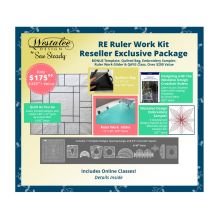 Westalee Design - Ruler Work Kit - Set of 8 Long Arm Templates + Storage Bag + 10+ Hours Video Instruction