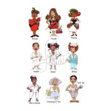 Colorful Ladies 2  by Loralie Designs Embroidery Designs on a Multi-Format CD-ROM 630095