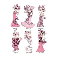 Lady Cats 2 by Loralie Designs Embroidery Designs on a Multi-Format CD-ROM 630038