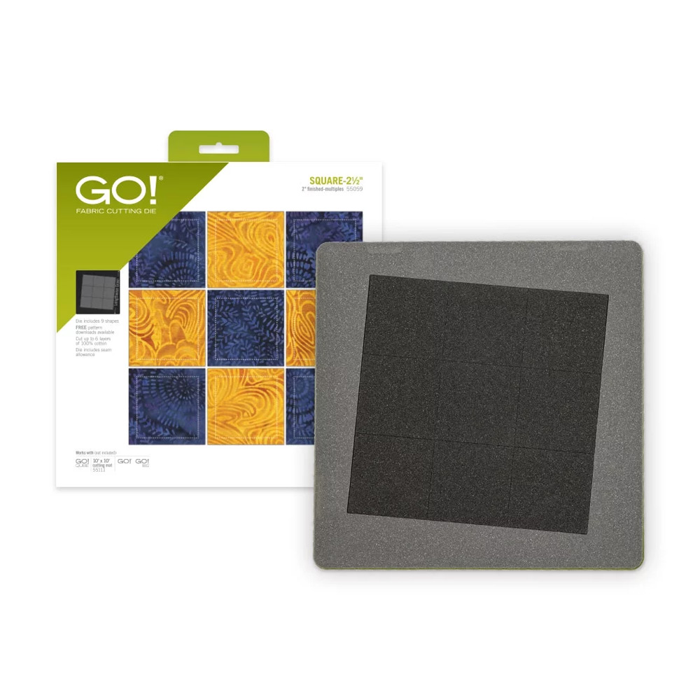 AccuQuilt Go Fabric Cutting Dies-Square 2-1/2 Multiples