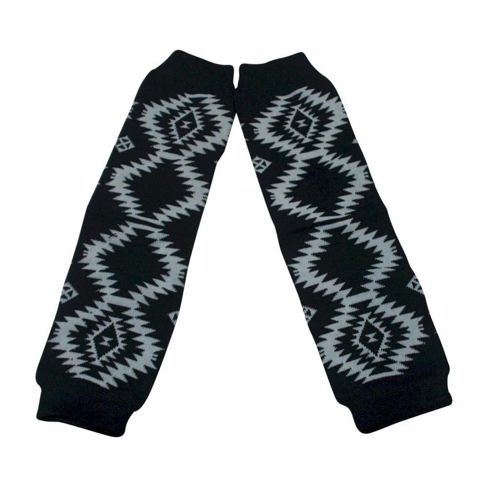 Tribal Print Baby Leg Warmers - BLACK & WHITE - CLOSEOUT