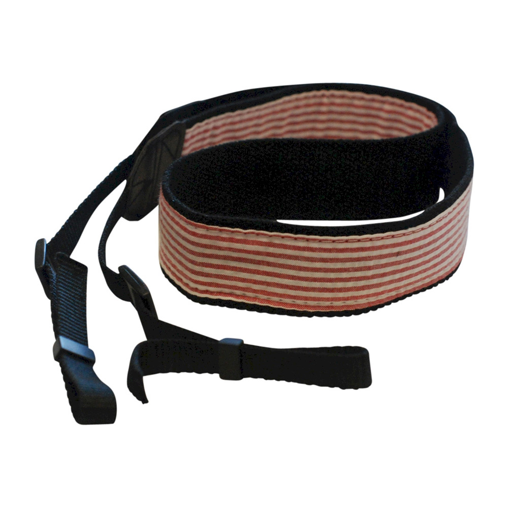 Seersucker Camera Strap Embroidery Blanks - RED - CLOSEOUT