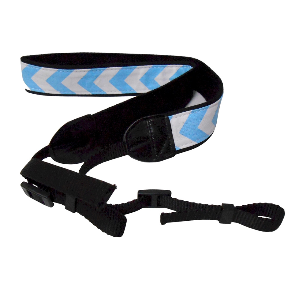 The Coral Palms® Camera Strap - AQUA CHEVRON - CLOSEOUT