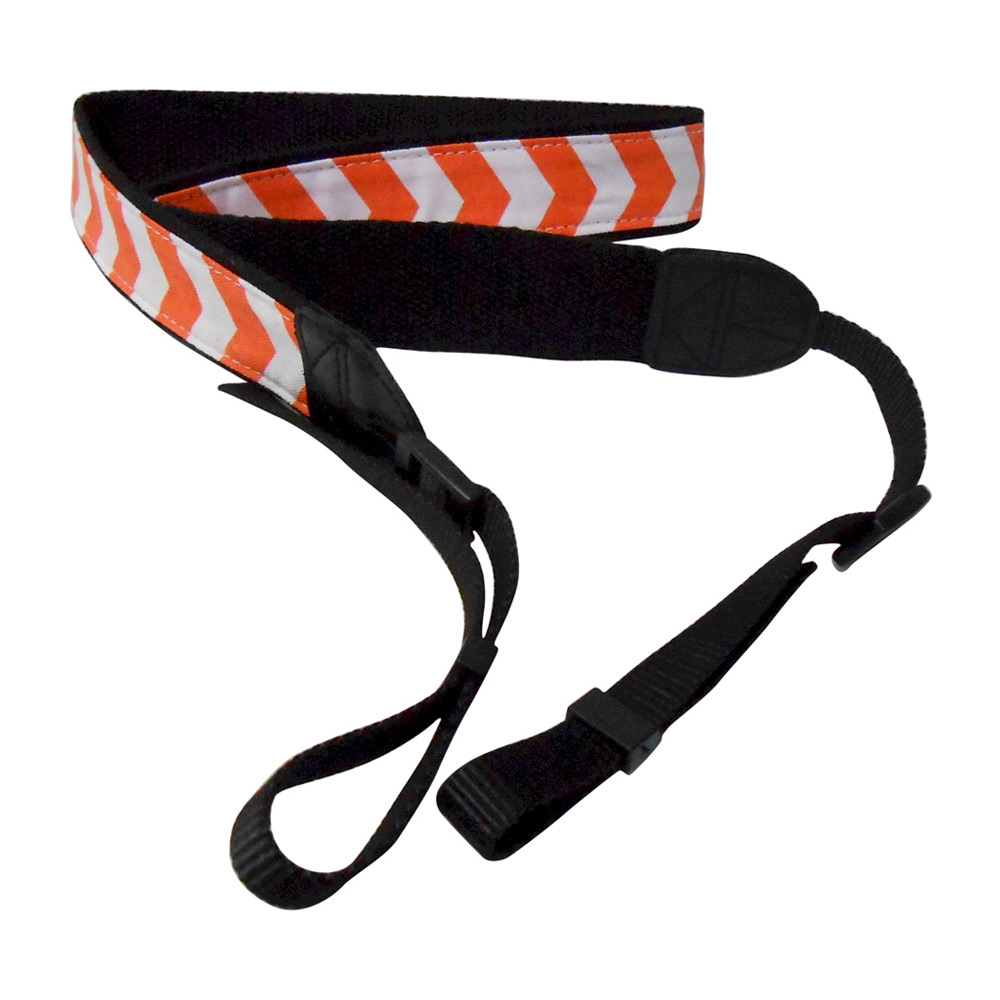 Camera Strap Embroidery Blanks - ORANGE CHEVRON - CLOSEOUT