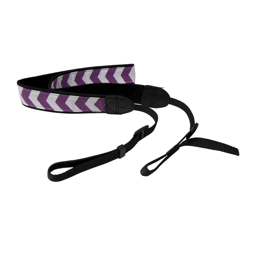 The Coral Palms® Camera Strap - PURPLE CHEVRON - CLOSEOUT