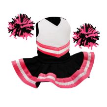 Bearwear Cheerleader Outfit - Black with Pink Trim