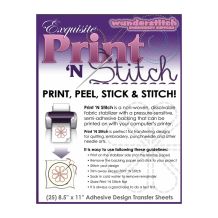 Exquisite Print N Stitch Hand Embroidery Wash Away Paper - 25 Sheet Pack