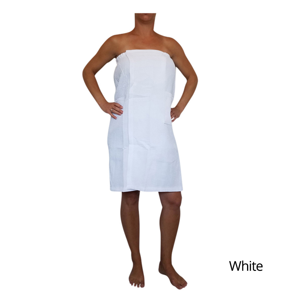 Cotton Waffle Velcro-Closure Spa Wrap