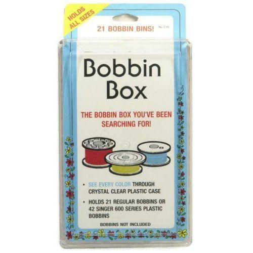 Collins Clear Plastic Bobbin Box - Holds 21 Bobbins