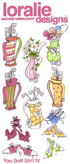 You Golf Girl 4 by Loralie Designs Embroidery Designs on a Multi-Format CD-ROM 630051