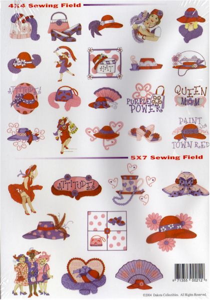 Expressions in Red PLUS Embroidery Designs by Dakota Collectibles on Multi-Format CD-ROM 970212