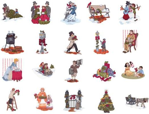 Vintage Christmas Embroidery Designs by Dakota Collectibles on a Multi-Format CD-ROM 970207