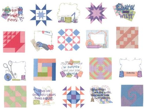 Quilt Embroidery Designs by Dakota Collectibles on a Multi-Format CD-ROM 970194