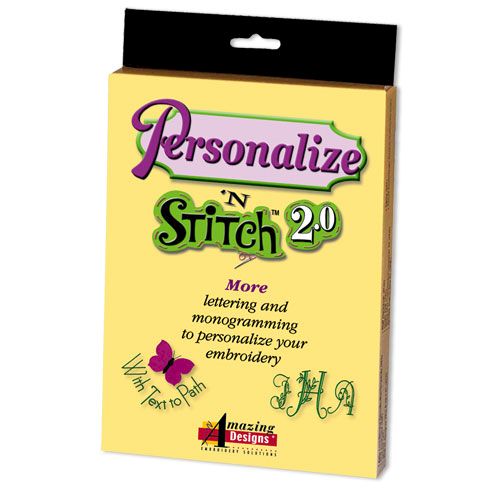 Personalize 'N Stitch 2.0 Embroidery Lettering and Monogramming Software from Amazing Designs AD-PNS2