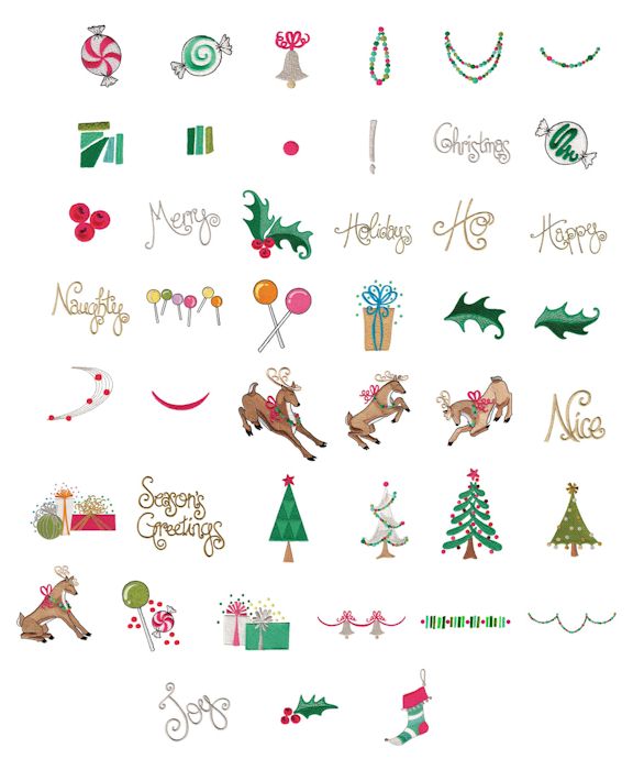 Ho! Ho! Holidays Embroidery Designs by Nancy Zieman for Amazing Designs on a Multi-Format CD-ROM ADP-37P