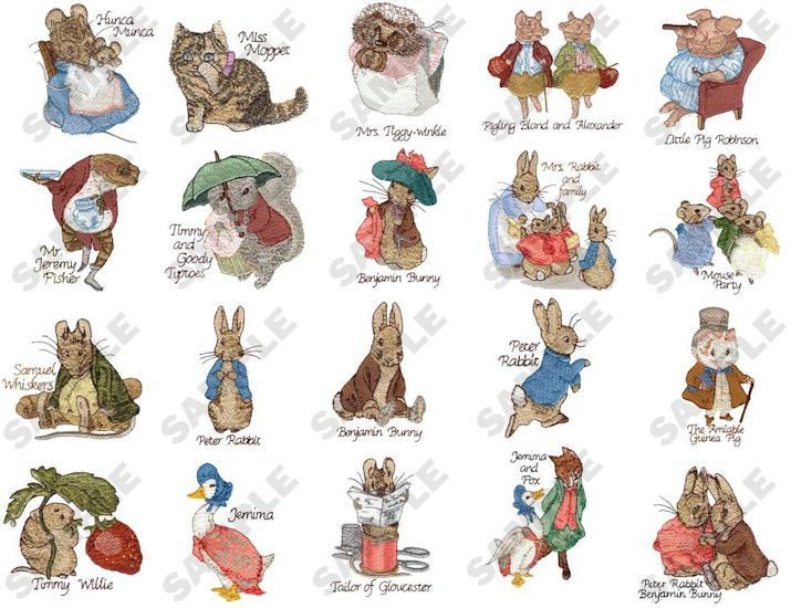 The Original Peter Rabbit by Beatrix Potter Embroidery Designs by Dakota Collectibles on a Multi-Format CD-ROM LS01001