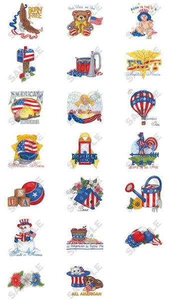 American Pride 2 Embroidery Designs by Dakota Collectibles on a Multi-Format CD-ROM F70203