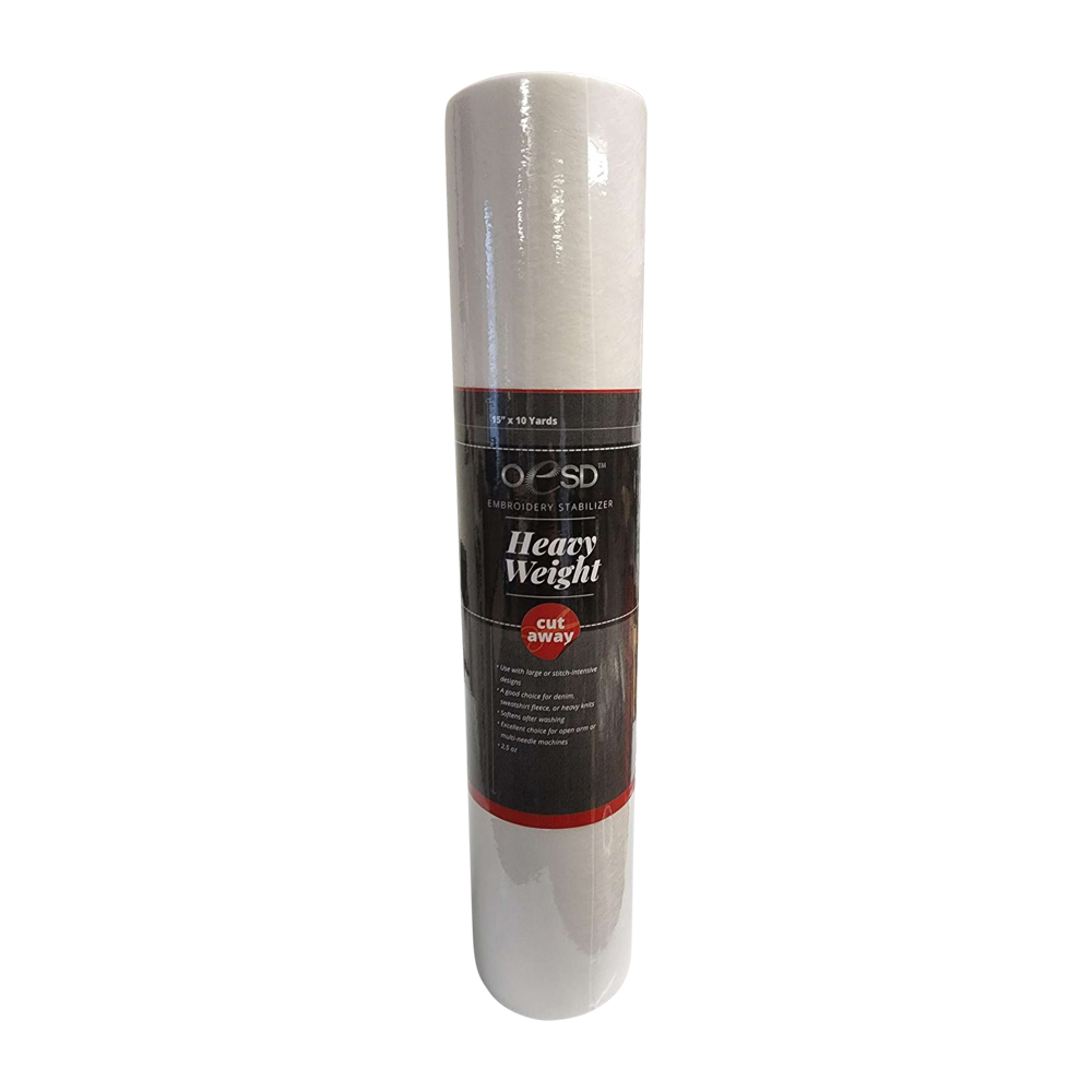 OESD Heavy Weight 2.5oz Cut-Away Embroidery Stabilizer - 15" x 10yd Roll - White