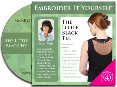 The Little Black Tee - Embroider It Yourself