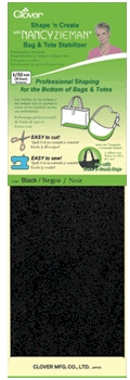 Clover Shape 'n Create With Nancy Zieman Bag and Tote Stabilizer - Black