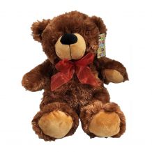 12" Bobby Brown Bear With Red Ribbon