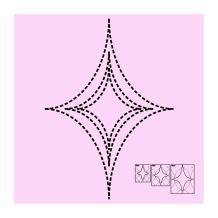 DM Quilting - Curvy Diamond Rulers - Ruler Work Templates