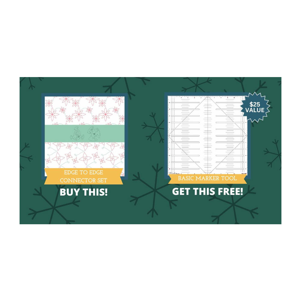 Westalee Design Edge to Edge Connector Templates Holiday BOGO Deal - Includes a FREE DM Quilting 4x12 Basic Marker Tool