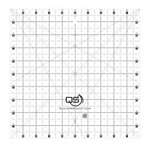 Quilters Select 10" x 10" Crystal Clear Non-Slip Ruler