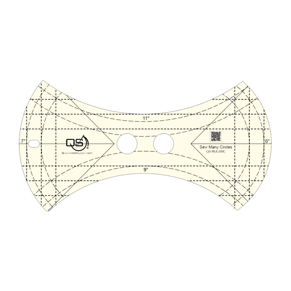 Quilters Select - Sew Many Circles 6mm Non-Slip Ruler