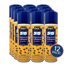 Odif 505 Temporary Adhesive Fabric Spray – Odorless, No Residue, 14.7 oz (12-Pack)
