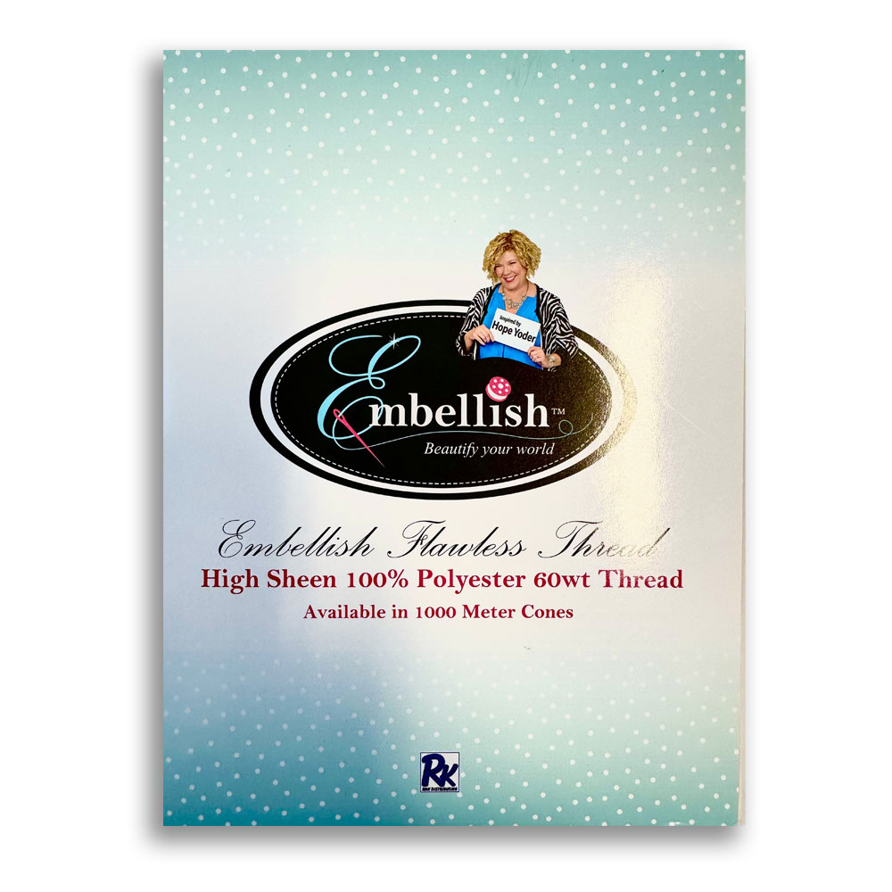 Embellish Flawless 60wt Polyester Thread Color Card – Real Thread Samples