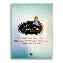 Embellish Flawless 60wt Polyester Thread Color Card – Real Thread Samples