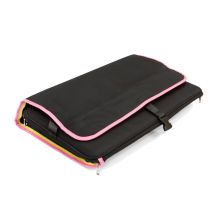 Rolling Goat™ 2.0 folded flat with pink piping and center buckle.